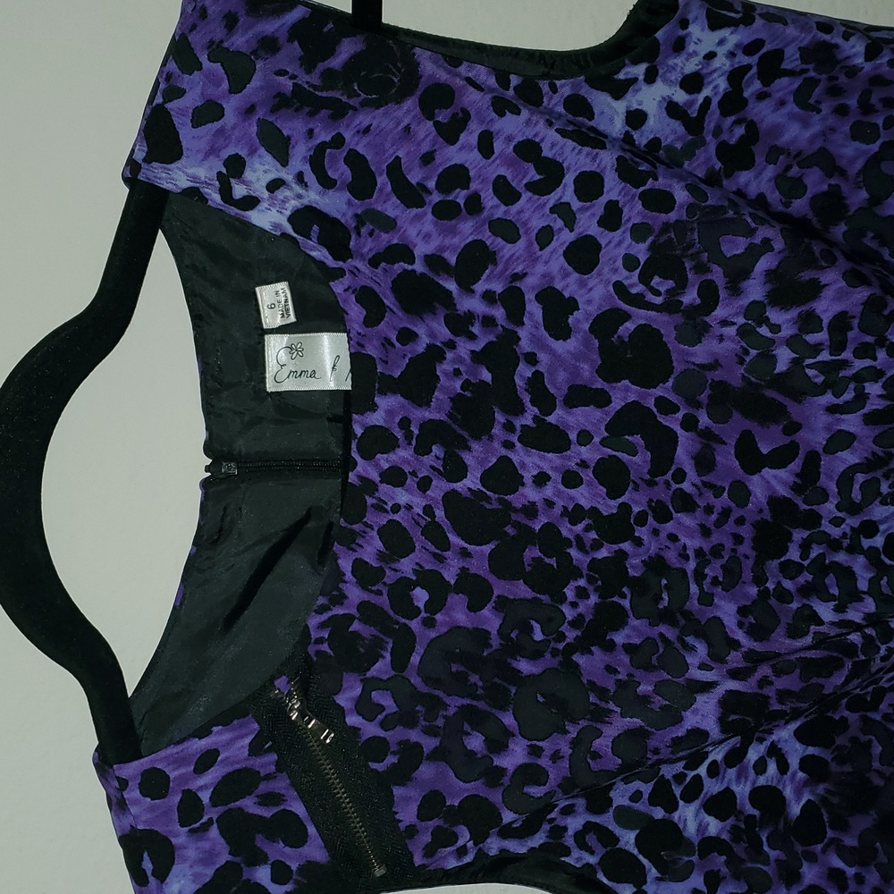 Leopard purpl and black dress